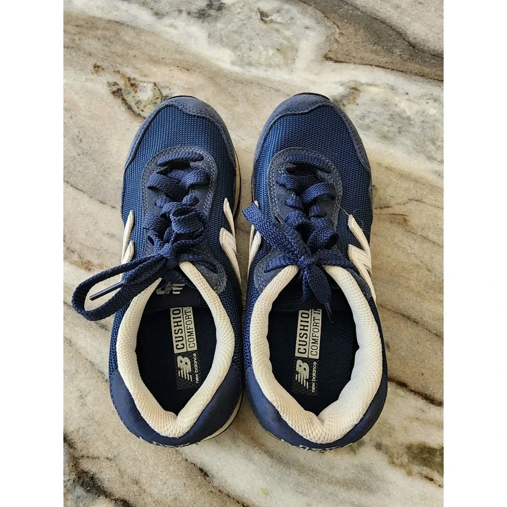 New Balance 515 Kids Youth Navy Blue White Suede Mesh‎ Sneakers